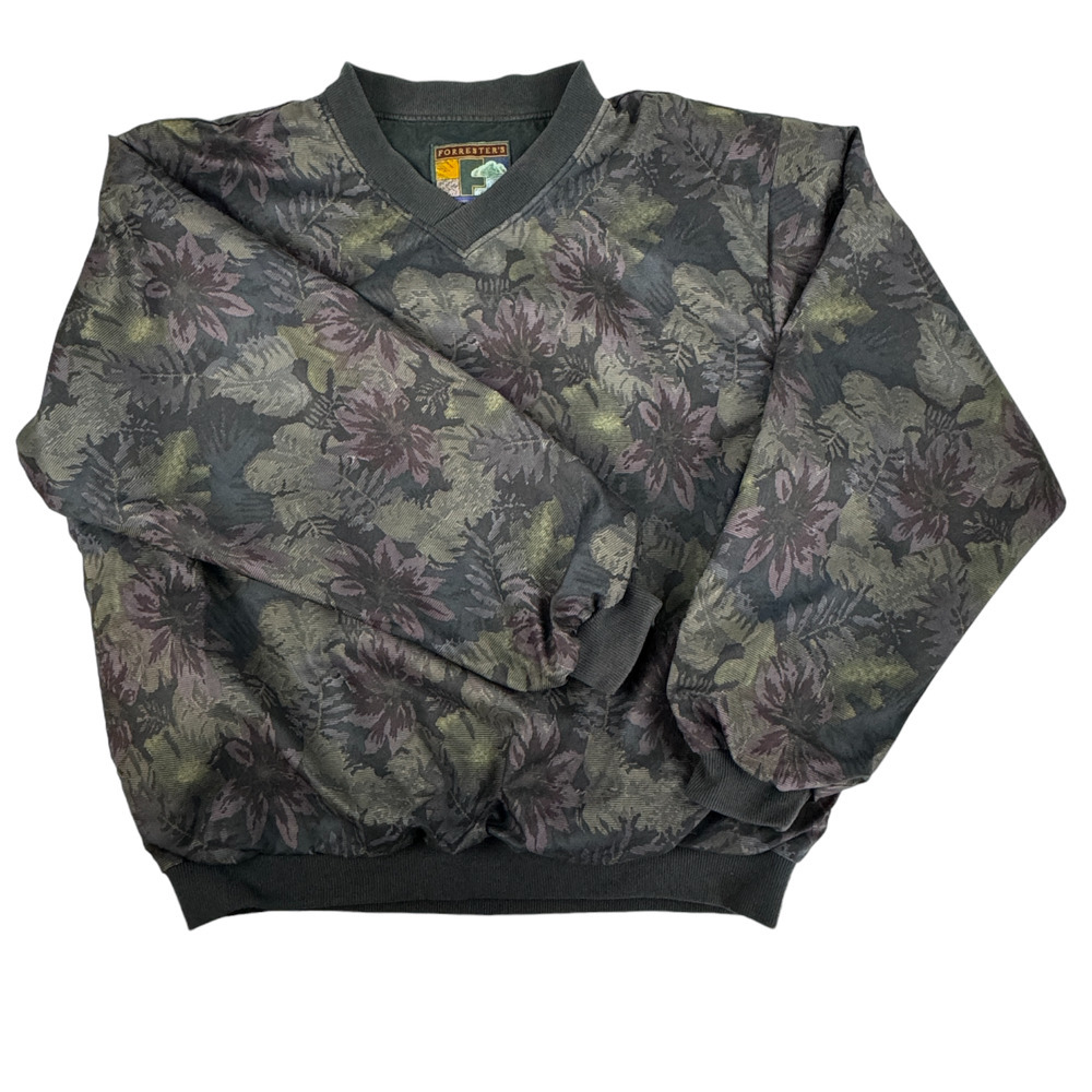Forrester's Men's Golf Wind Pullover Size M Reversible Tropical Vintage V-Neck - Picture 3 of 12